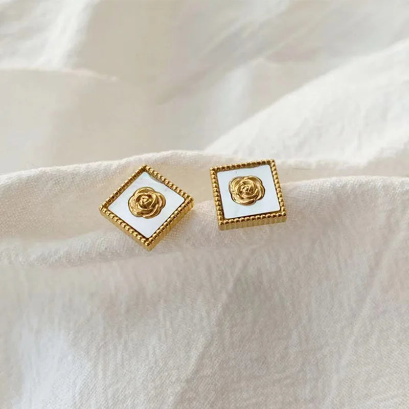 Rose Frame Earrings