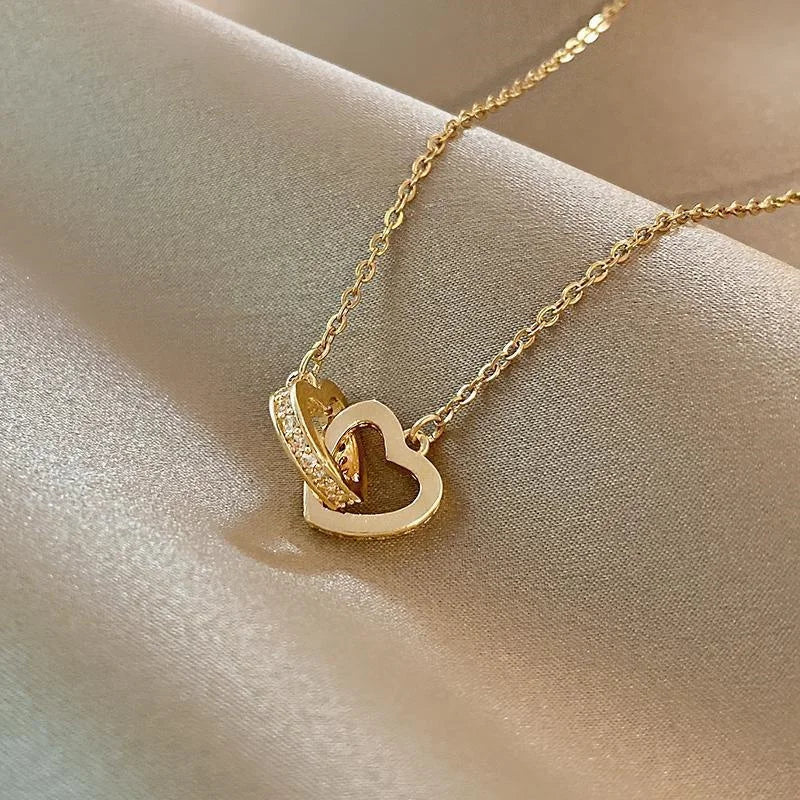 Double Heart Necklace