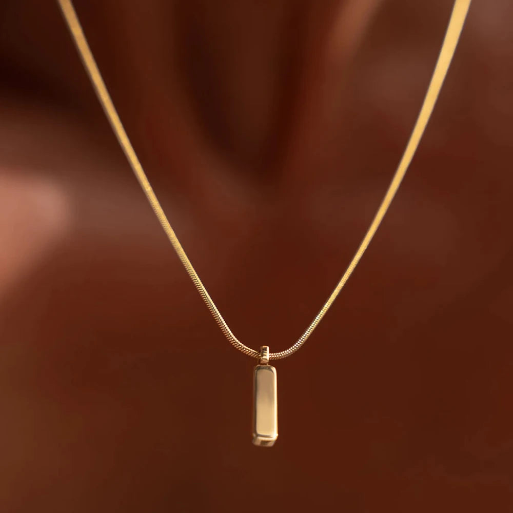 Unisex Minimalistic Ingot Chain