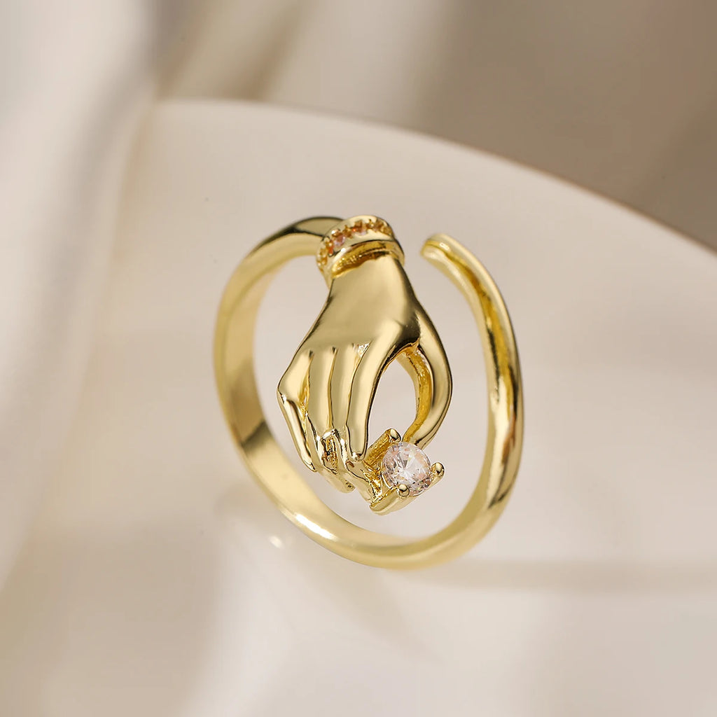 Hand Crystal Ring