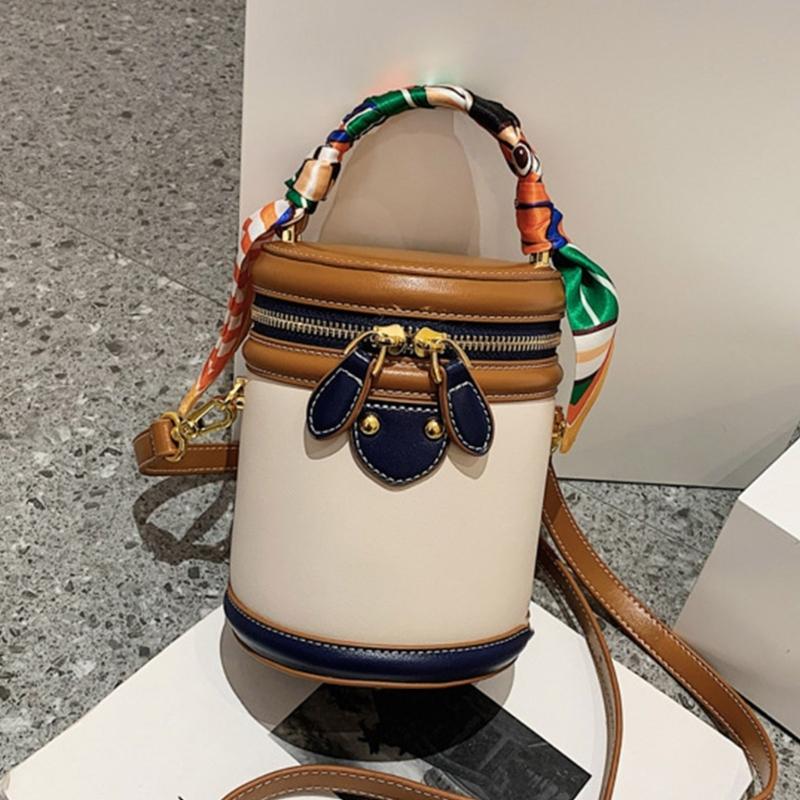 Color-Block Bucket Bag