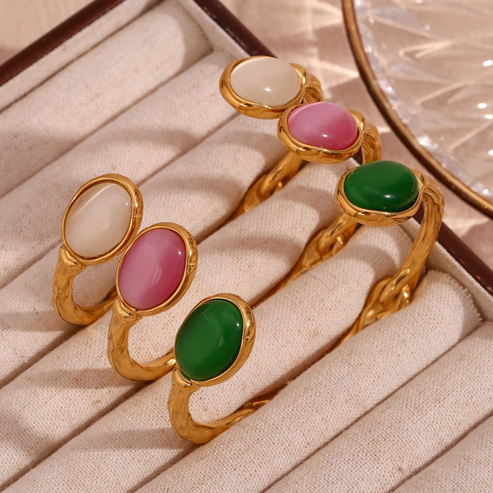 18k Irregular Stone Twig Bracelet