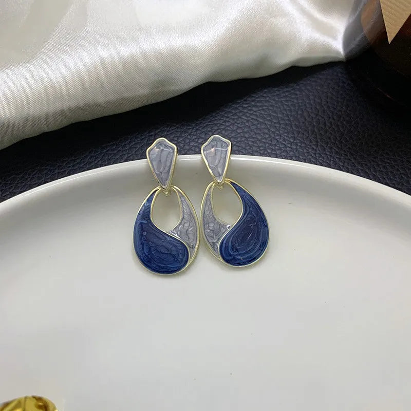 Water Drop Polygon Earrings
