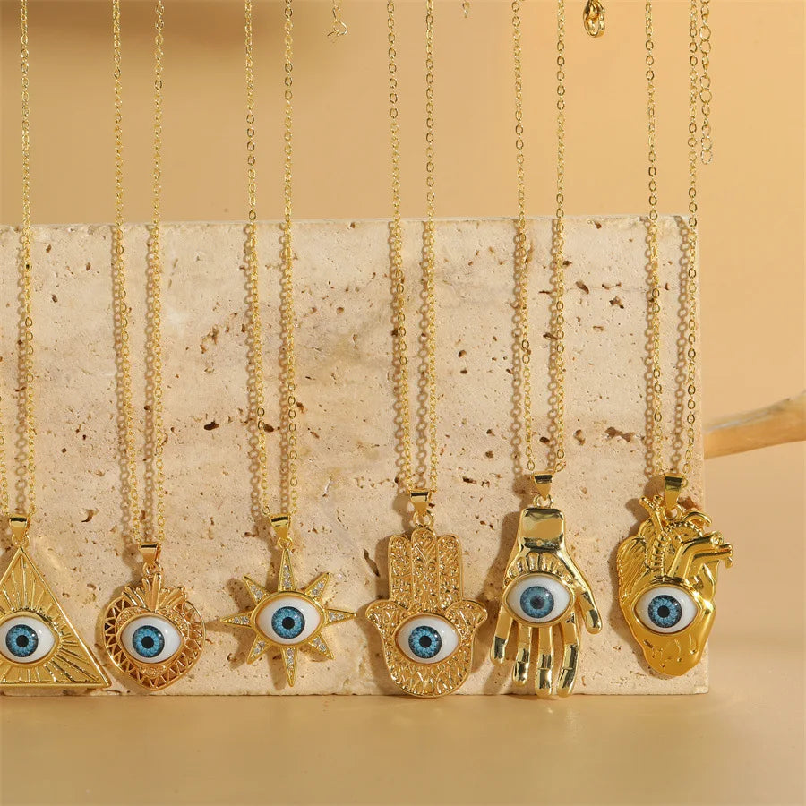 Exaggerated Evil Eye Necklaces