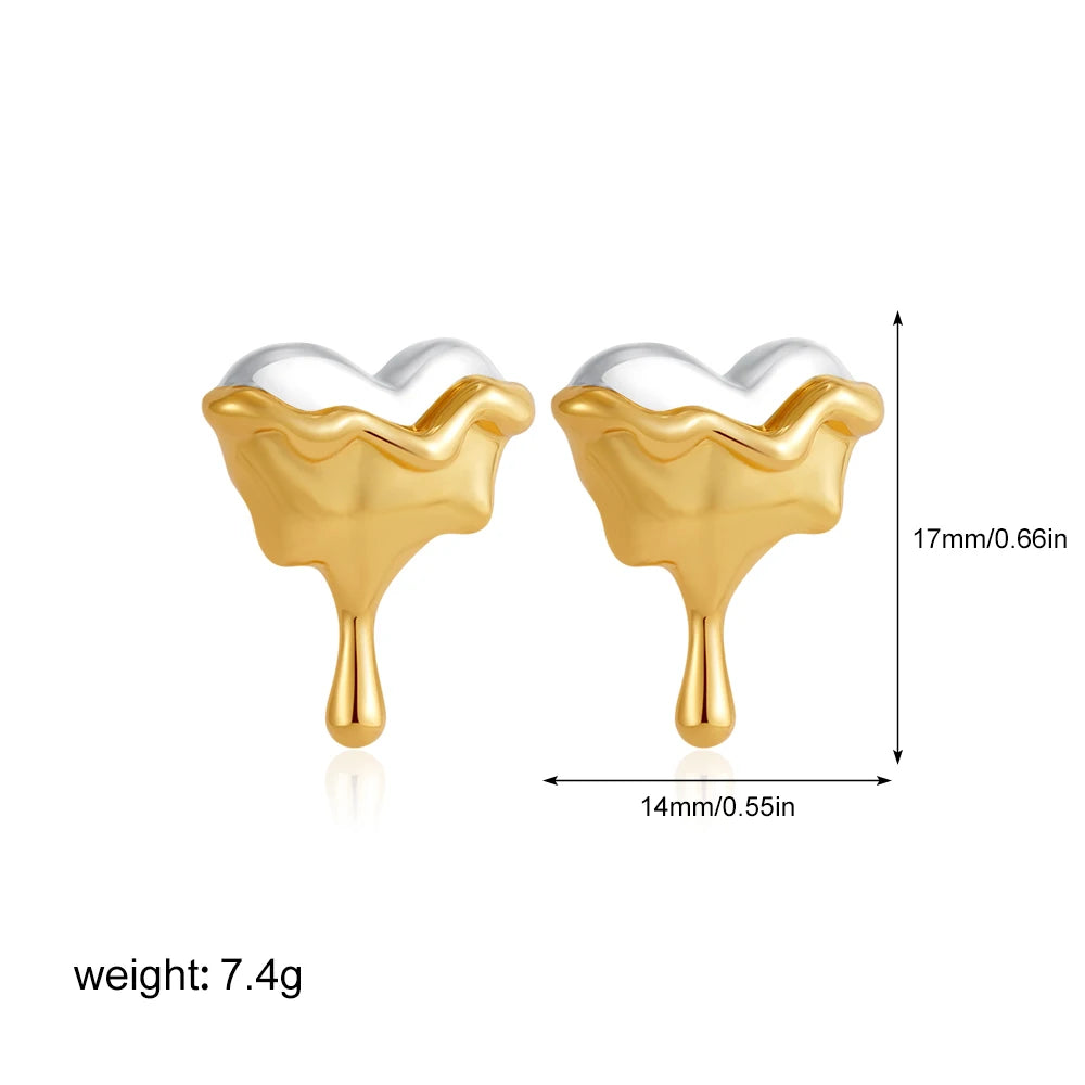Melted Heart Earrings