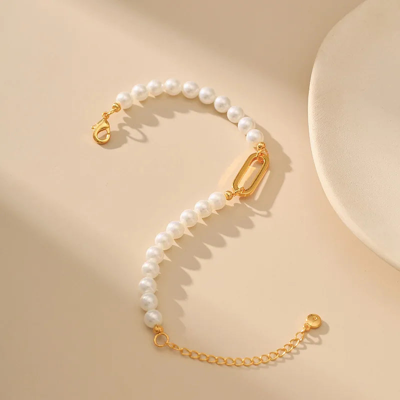 18k Pearl Hoop Bracelet