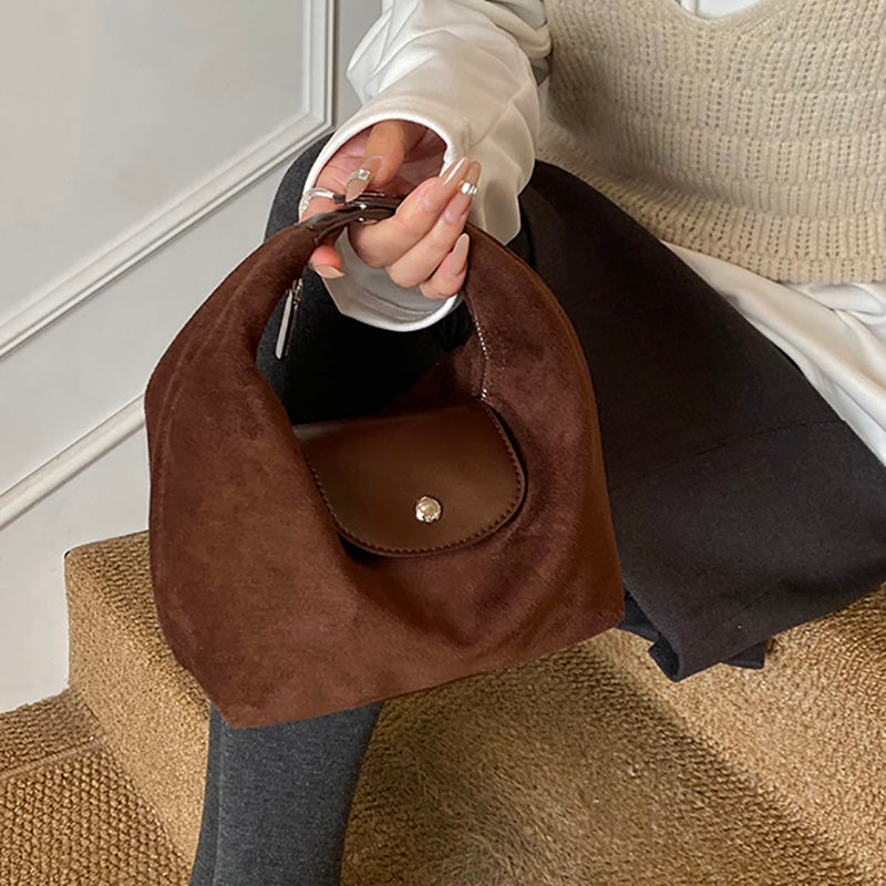 Suede Hobo Shoulder Bag