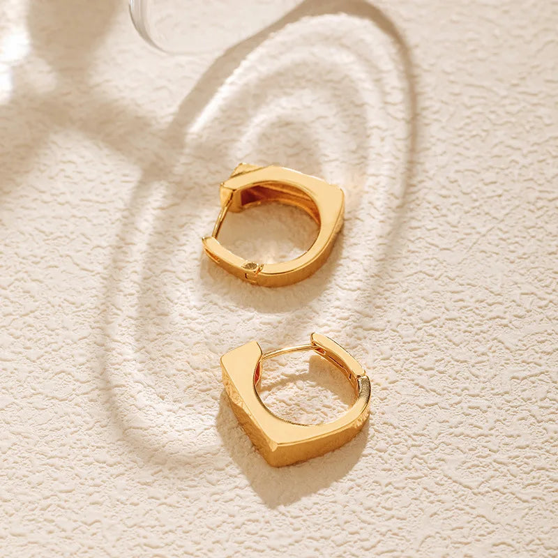 18k Minimal Block Earrings