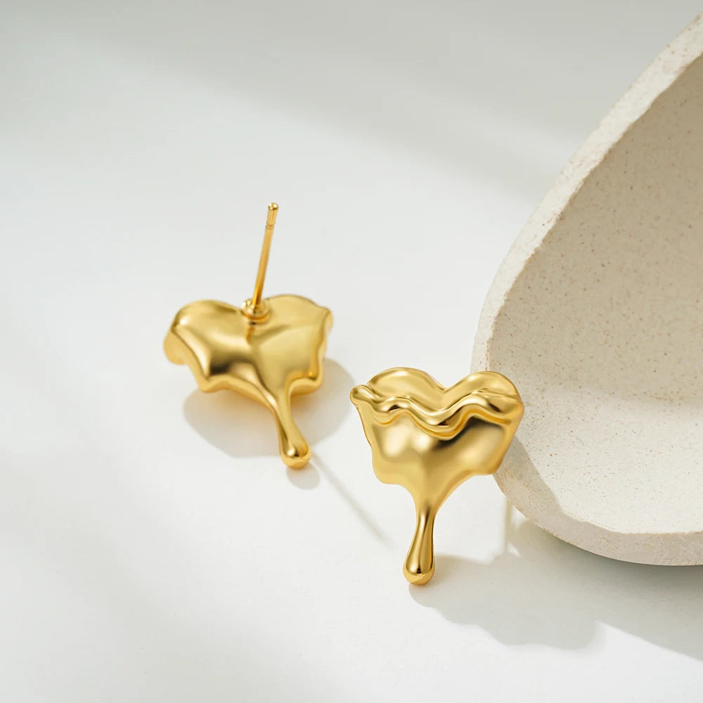 Melted Heart Earrings