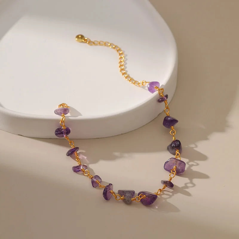 18k Purple Crystal Bracelet