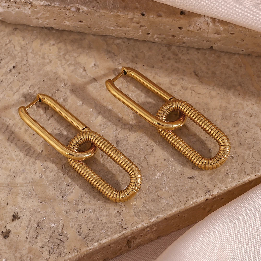 18k Textured Hoop Earrings