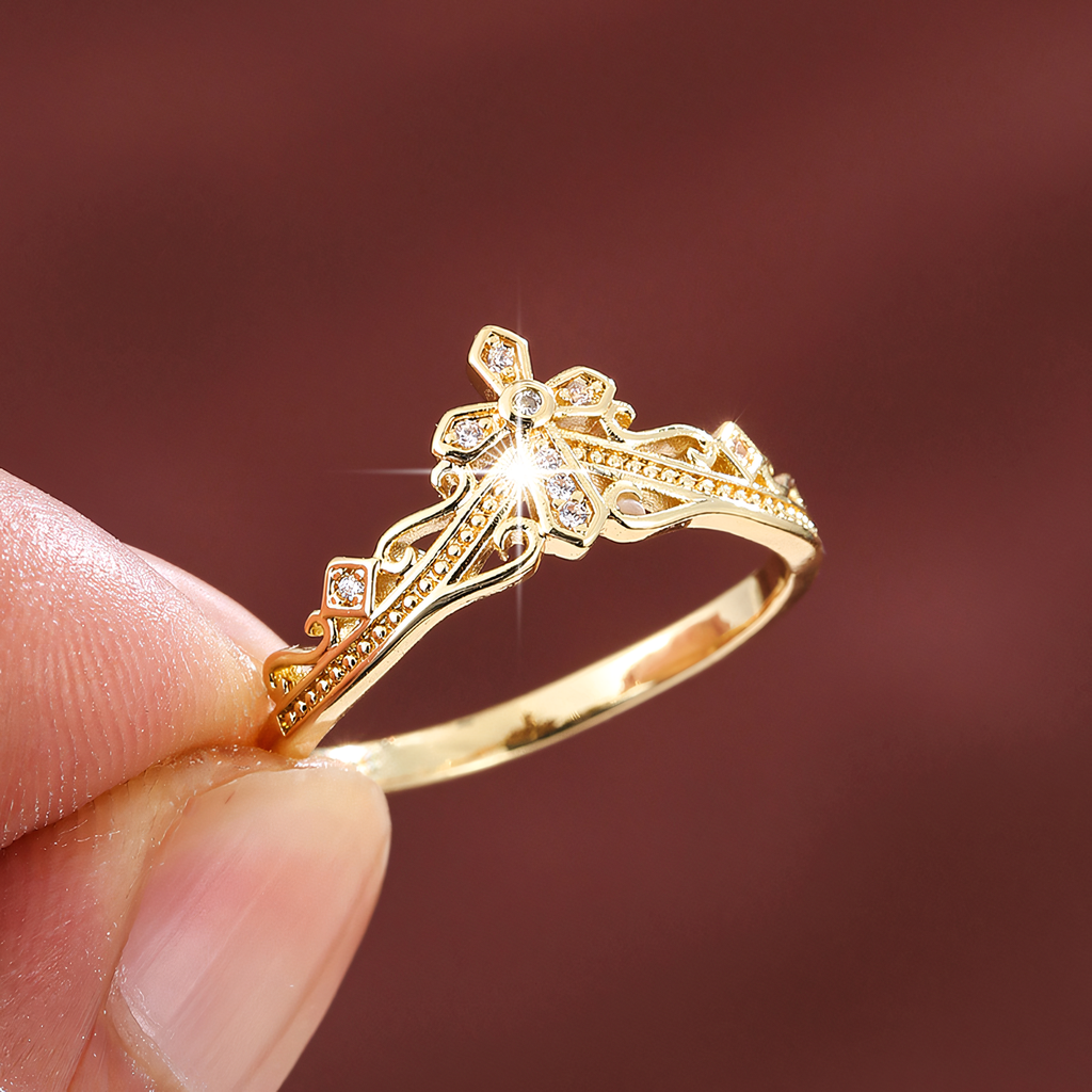 Regal Cross Ring