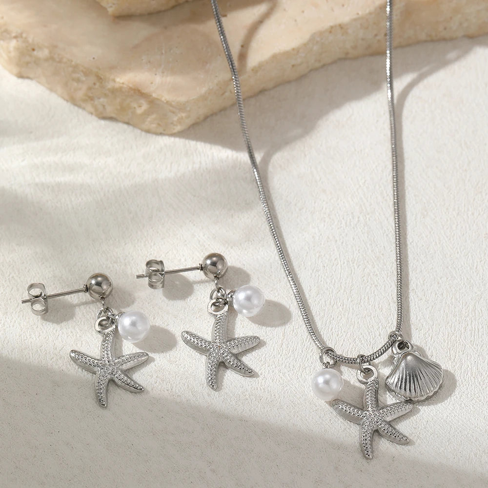 Beach Charm Jewelry Set