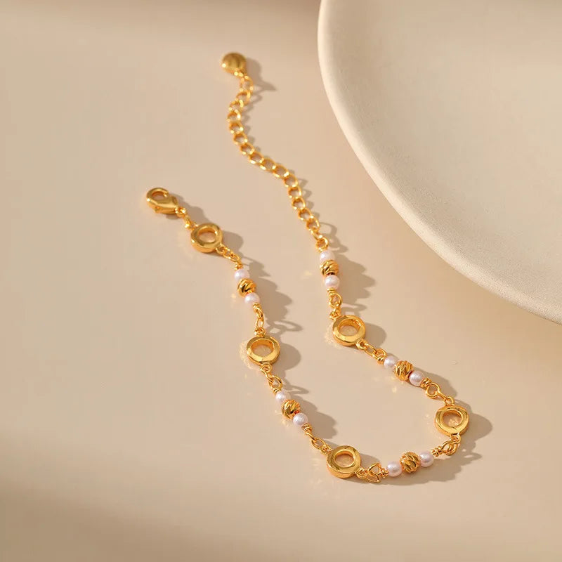 18k Pearl Hoop Bracelet