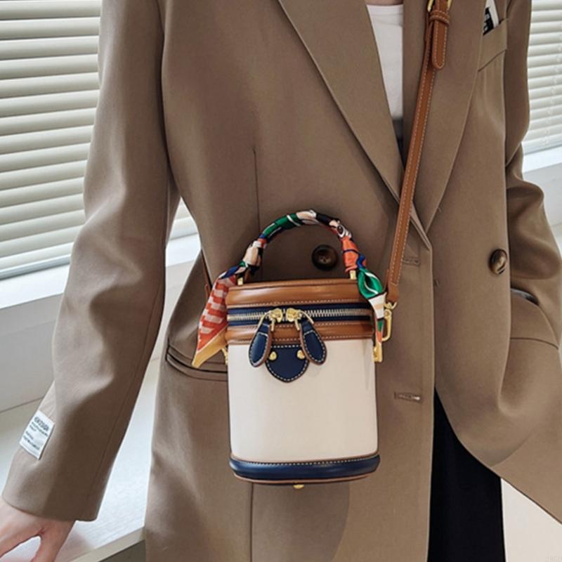 Color-Block Bucket Bag
