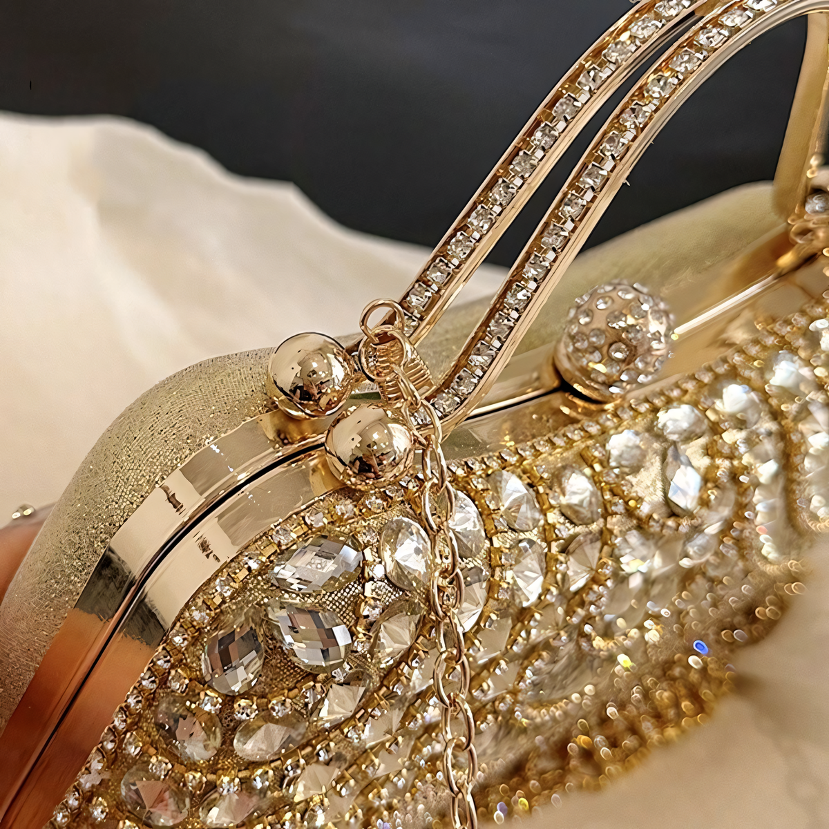 Crystal Tassel Evening Clutch Bag