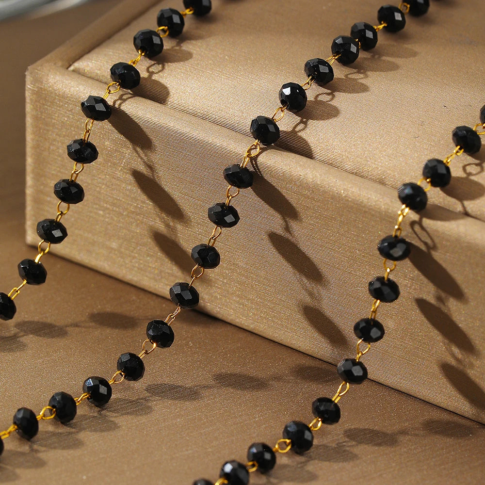 Obsidian Necklace & Bracelet Set