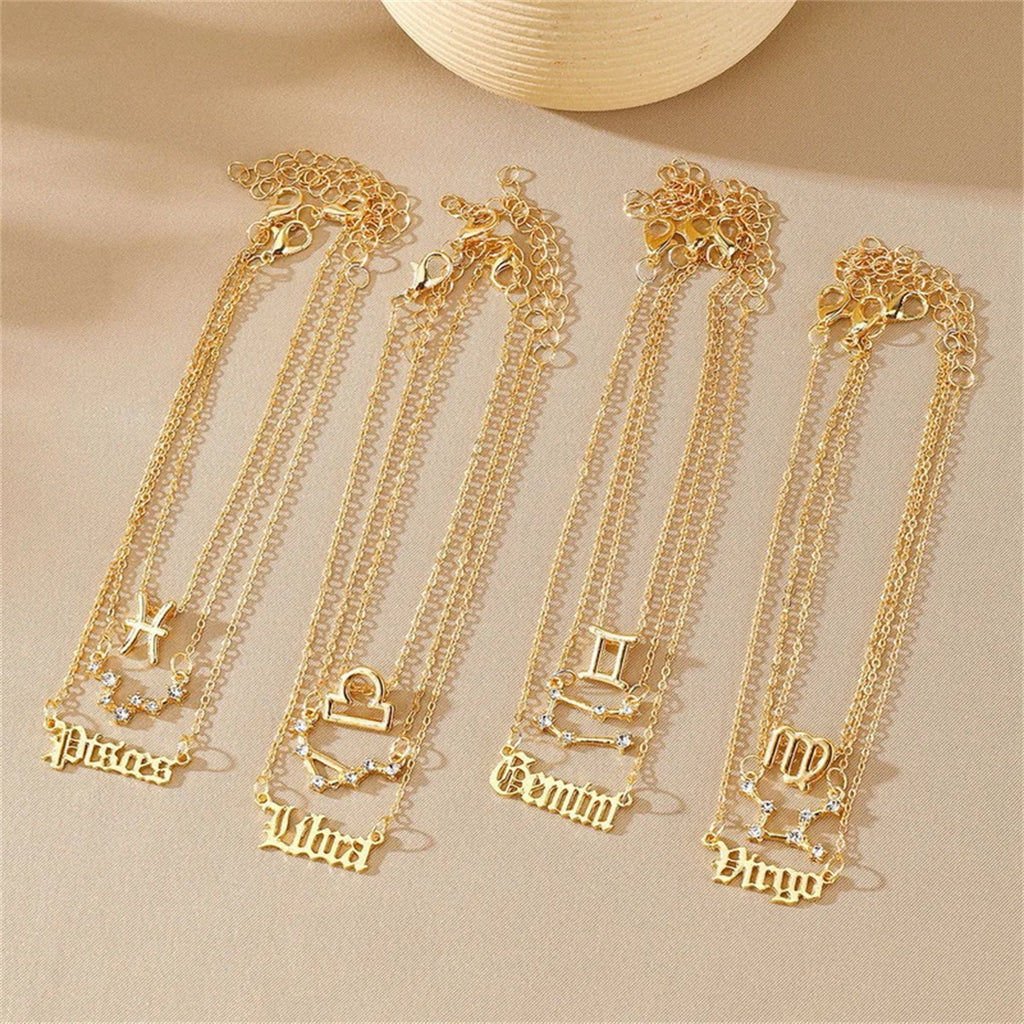 3PC Zodiac Anklets