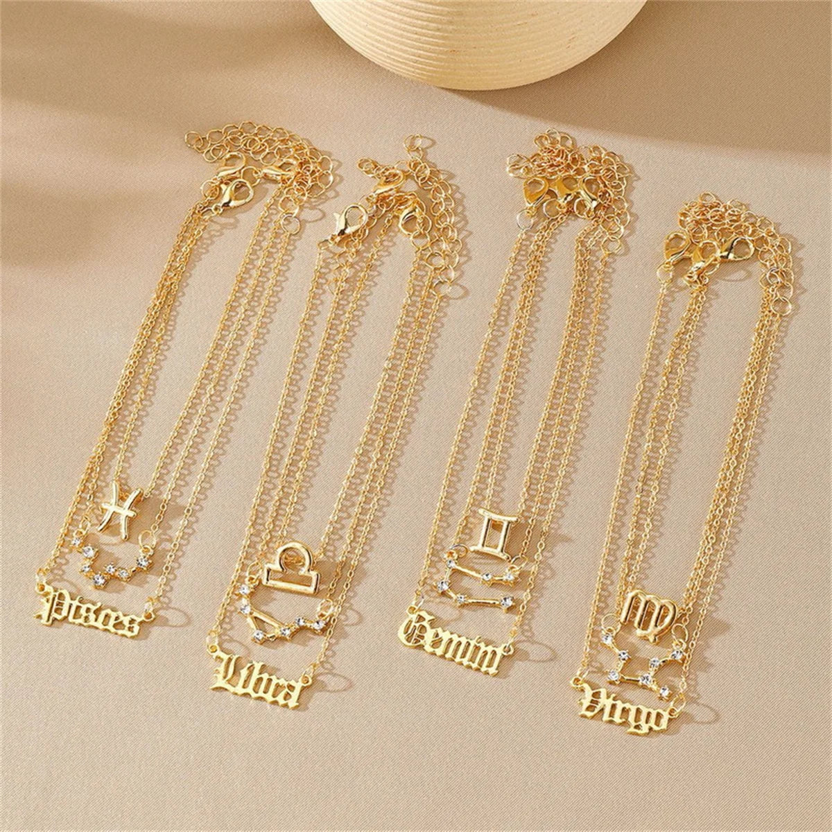 3PC Zodiac Anklets