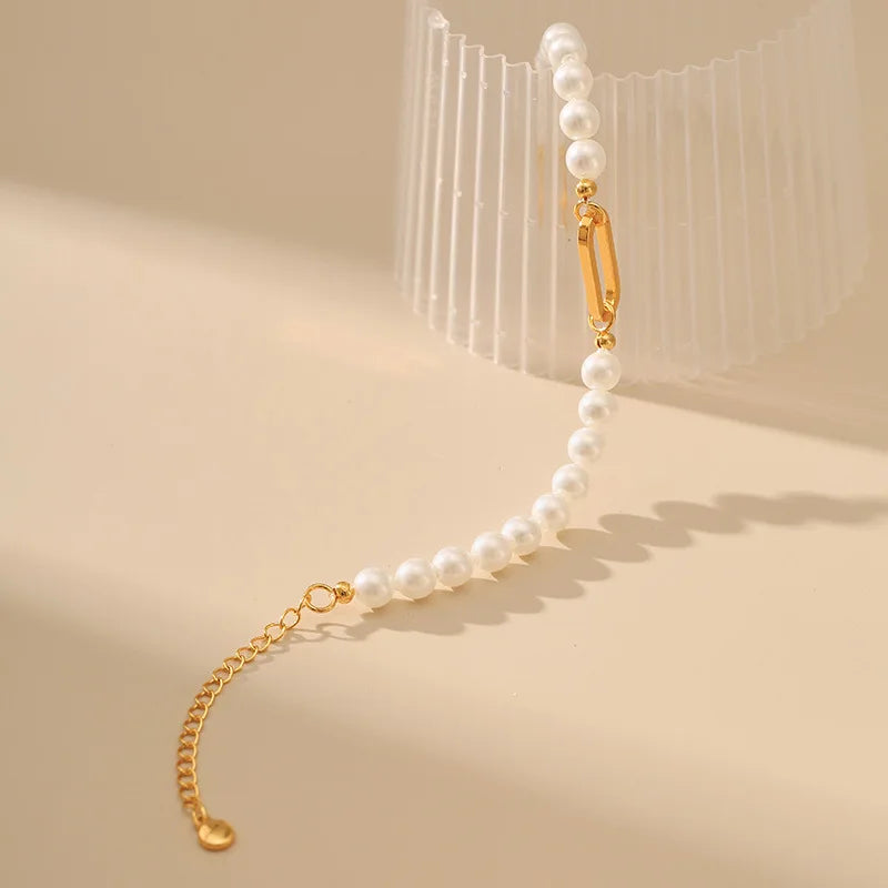 18k Pearl Hoop Bracelet