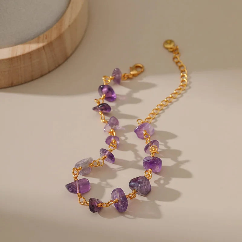 18k Purple Crystal Bracelet