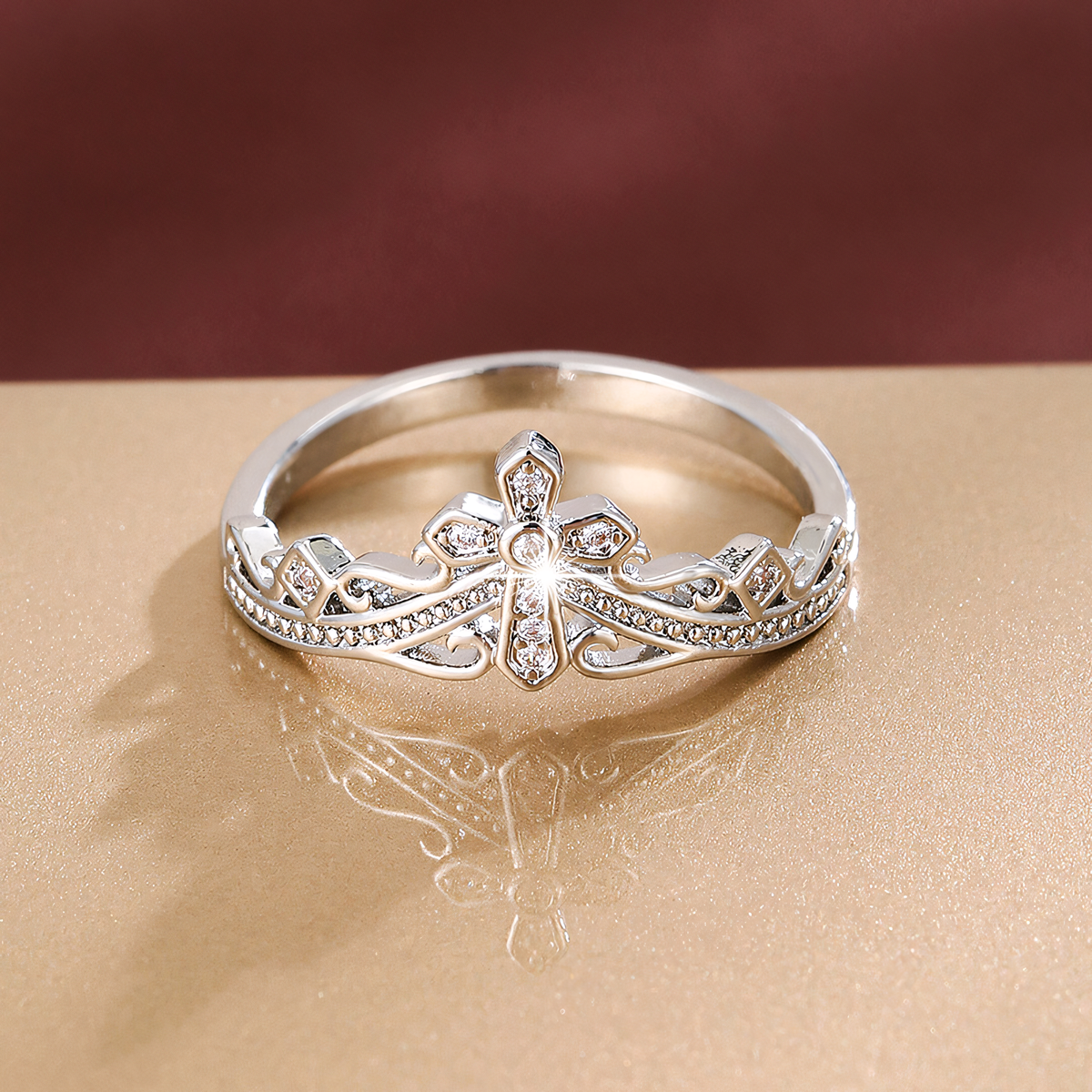 Regal Cross Ring