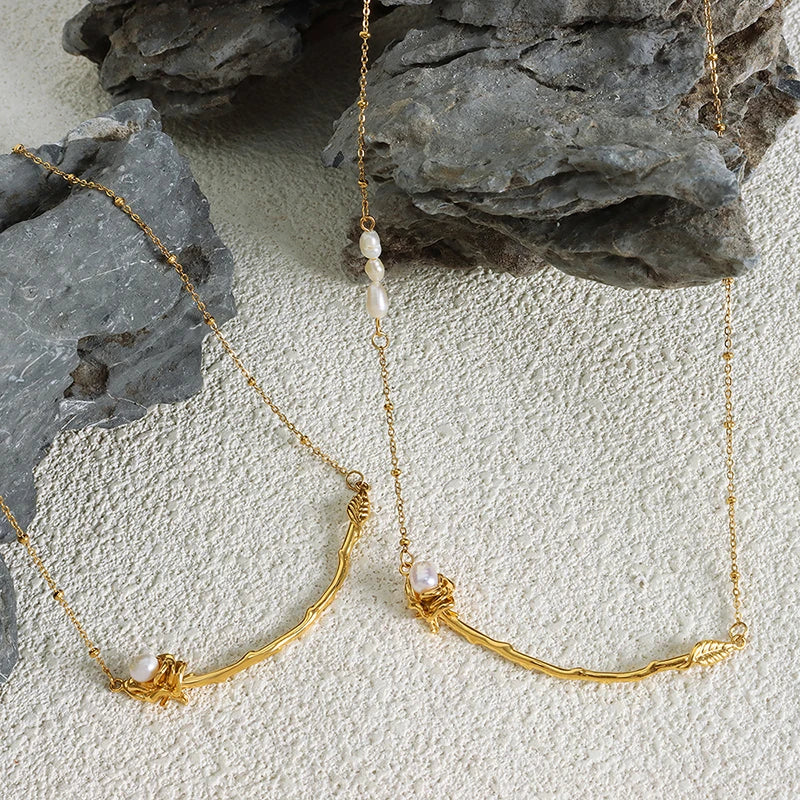 Pearl Twig Necklace