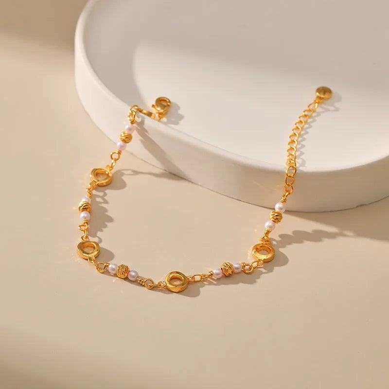 18k Pearl Hoop Bracelet