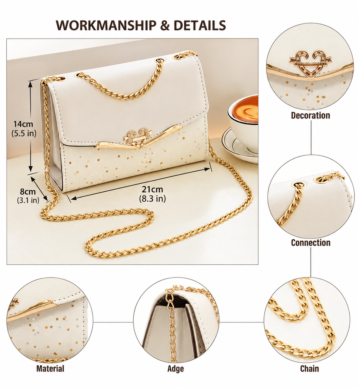 Sweetheart Pearl Charm Bag