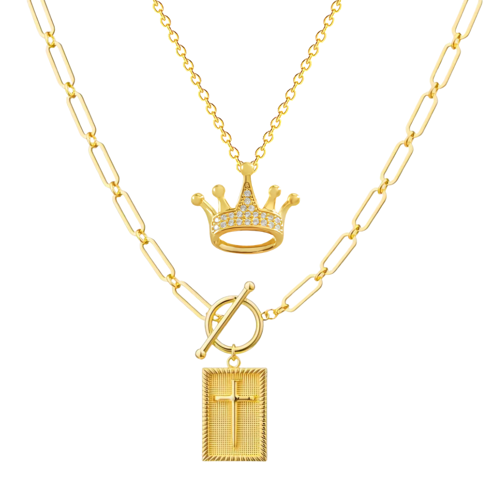 2PC Jesus Is King Necklaces