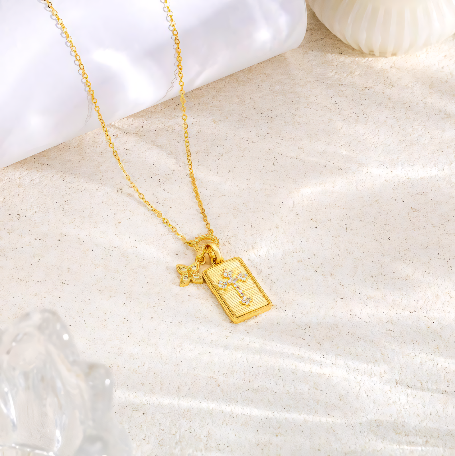 The Radiant Cross Necklace