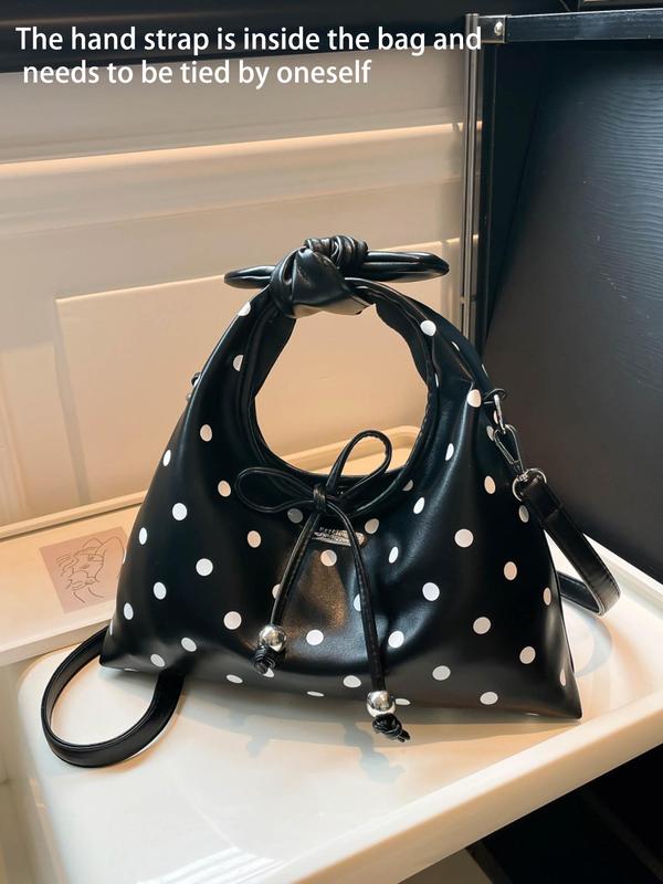 Polka Dot Knot Handle Bag