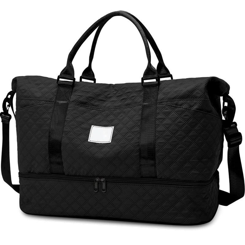 Quilted Weekender Travel Duffel Bag