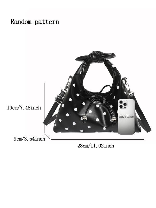 Polka Dot Knot Handle Bag