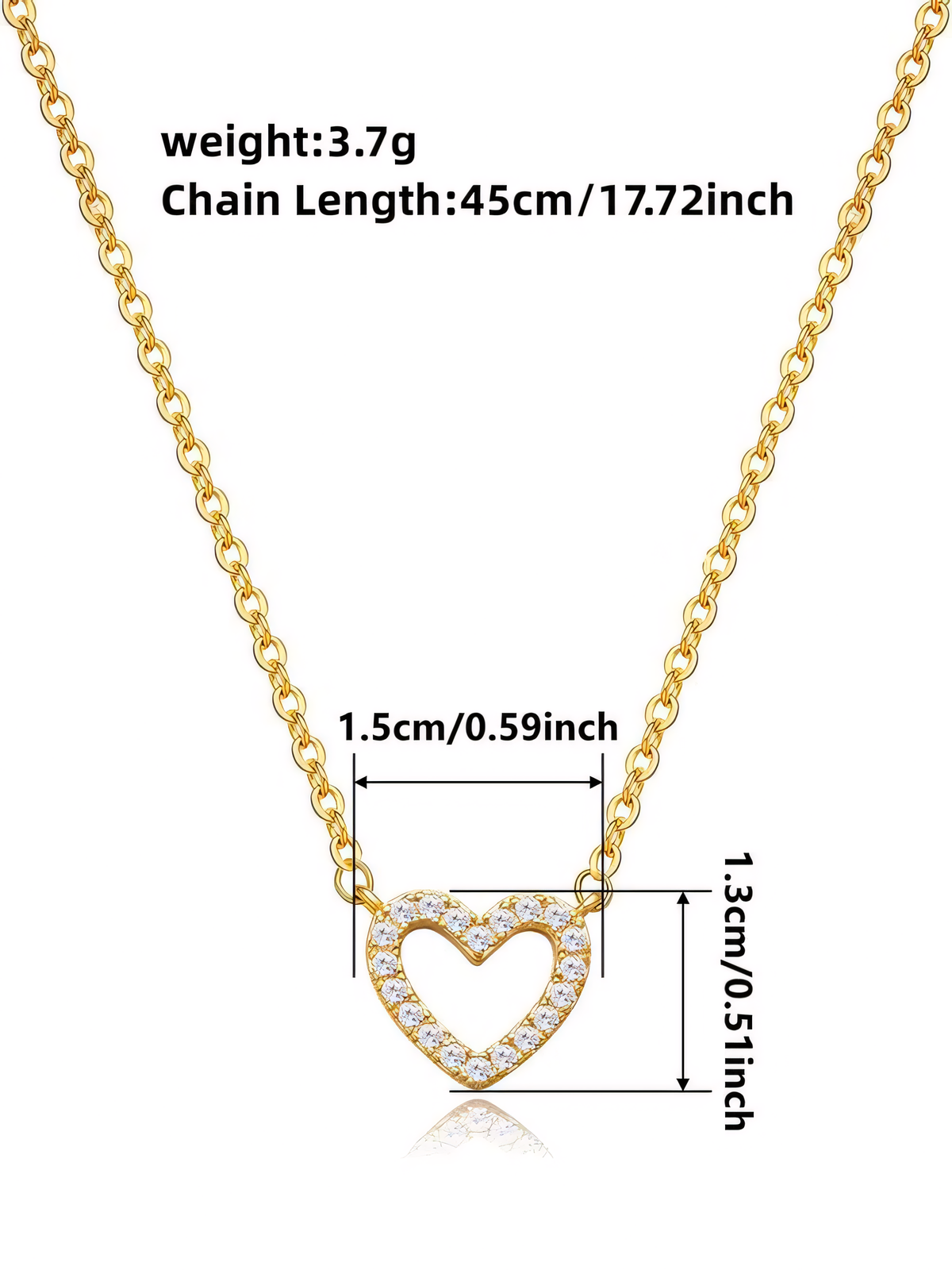 Crystal Open Heart Necklace
