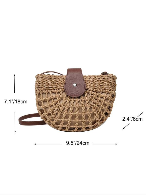 Woven Straw Crossbody Bag