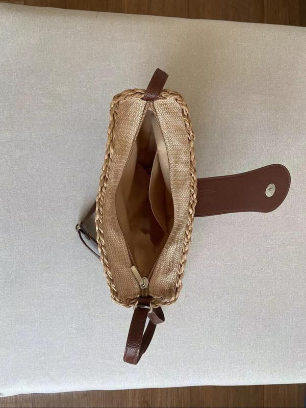 Woven Straw Crossbody Bag