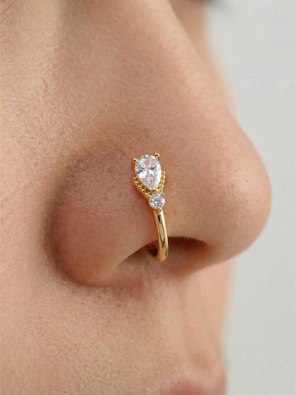 5PC Gold Crystal Nose Ring Set