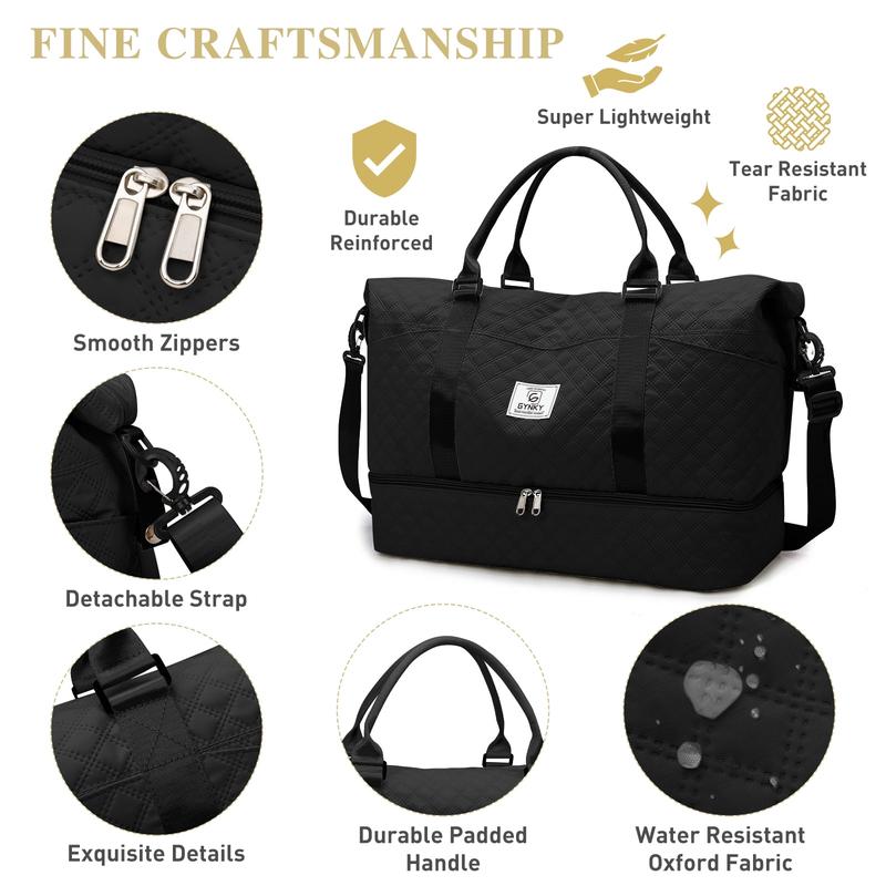 Quilted Weekender Travel Duffel Bag