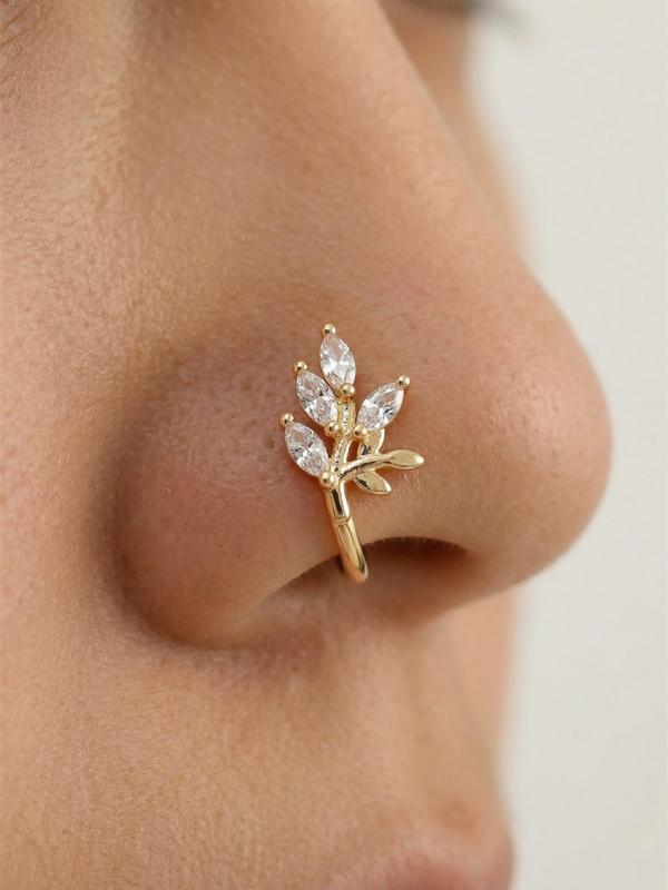 5PC Gold Crystal Nose Ring Set