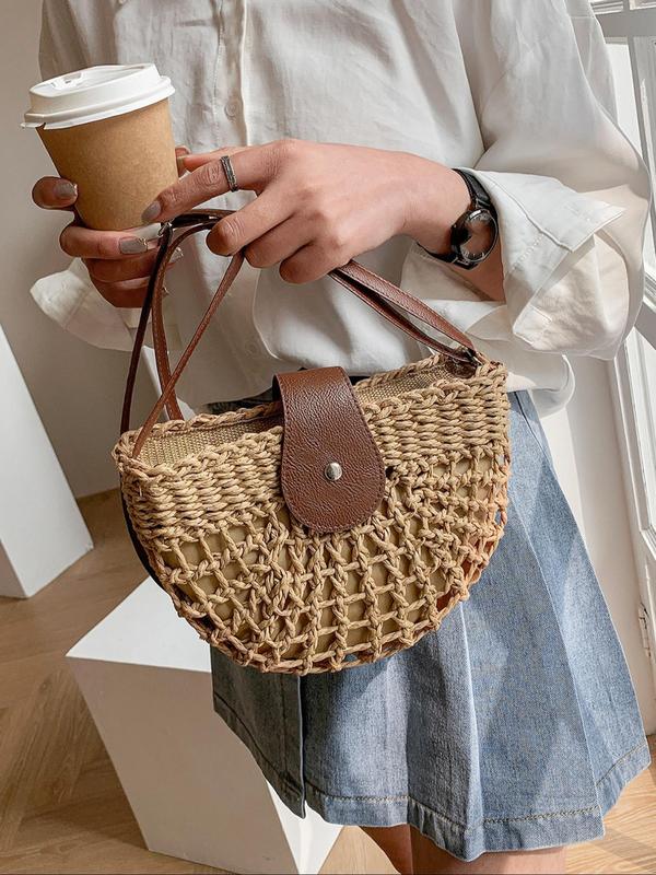 Woven Straw Crossbody Bag