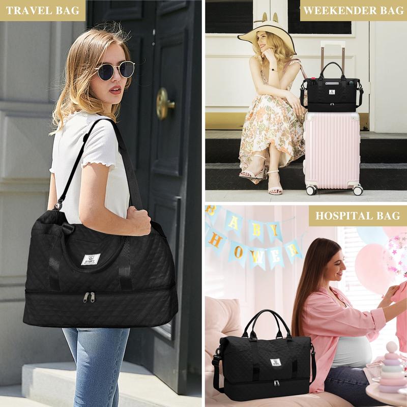 Quilted Weekender Travel Duffel Bag