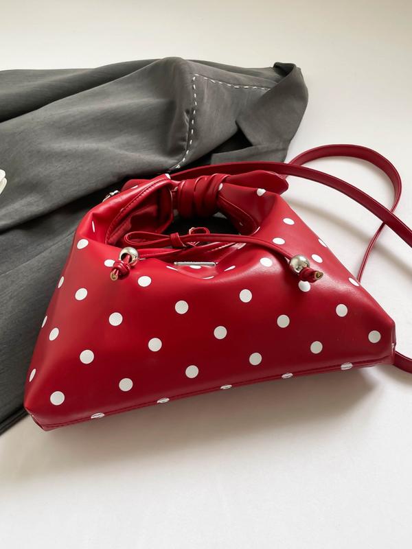 Polka Dot Knot Handle Bag