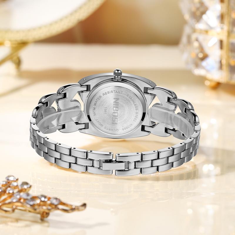 Diamond-Studded Bracelet Watch