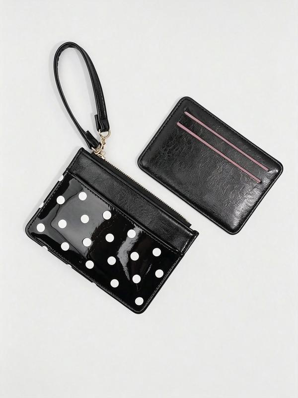Polka Dot Wristlet Card Holder
