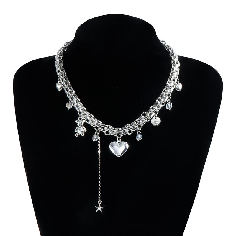 Charm Chain Necklace & Bracelet Set