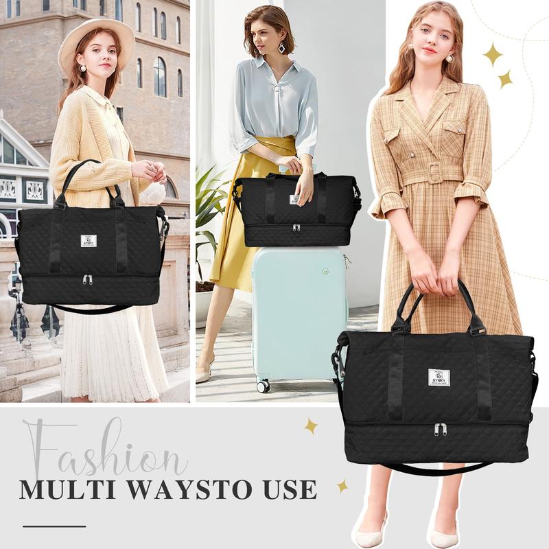 Quilted Weekender Travel Duffel Bag