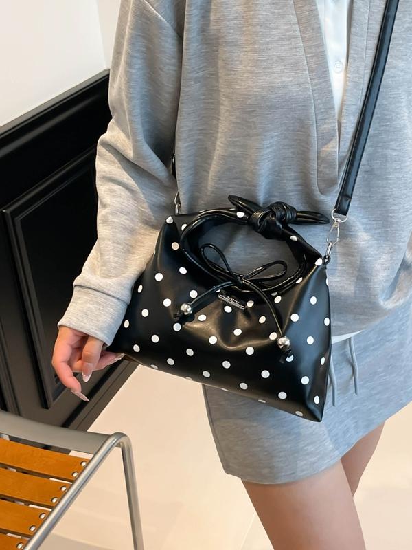 Polka Dot Knot Handle Bag