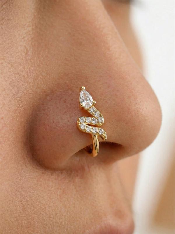 5PC Gold Crystal Nose Ring Set