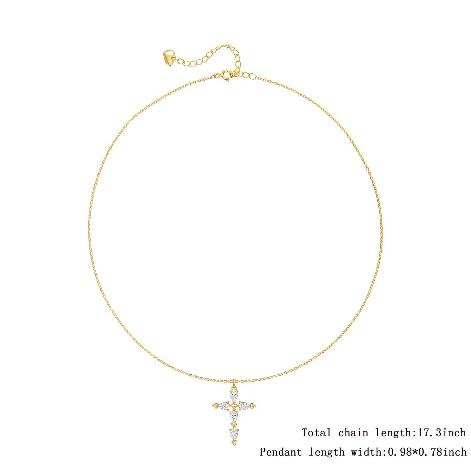 Dainty Crystal Cross Necklace